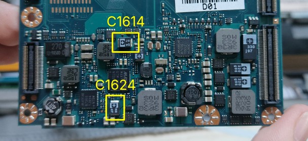 Capacitors on the board